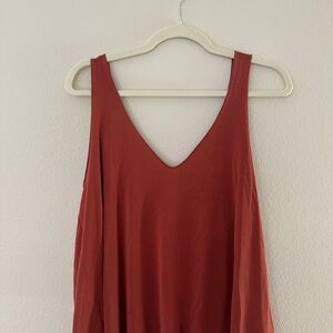 Abound Terracotta V-Neck Sleeveless Top